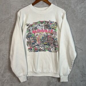 Vintage Nashville Graphic Sweatshirt XL Opryland Ryman Landmark Streetwear 1990s